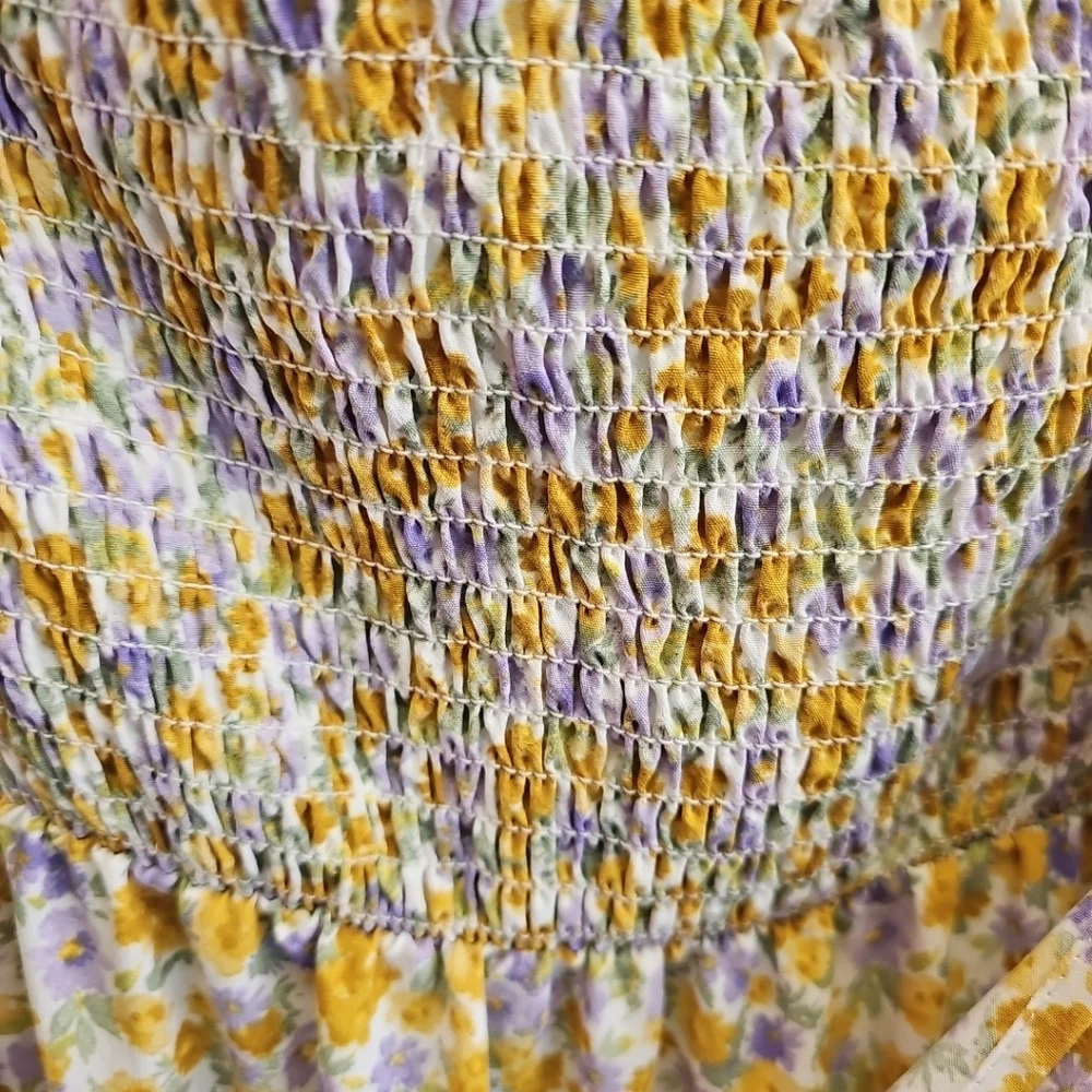 NWT Ultra Flirt Floral Sundress Smocked Tiered Adjustable Straps Women's 3X - Picture 8 of 11
